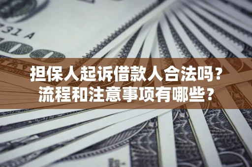 北京担保人起诉借款人合法吗？流程和注意事项有哪些？