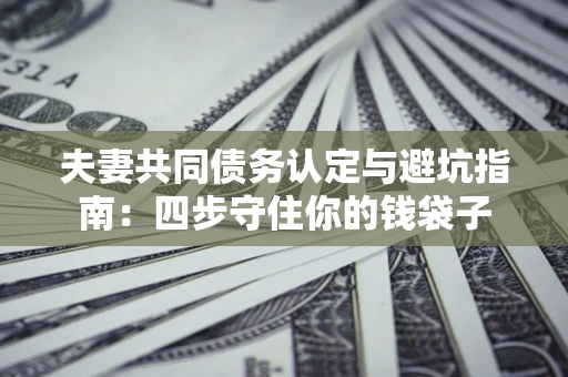 北京夫妻共同债务认定与避坑指南：四步守住你的钱袋子